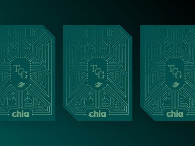 Unused Chia Trading Card Design blockchain branding card graphic design identity logo nft tech trading card game typography