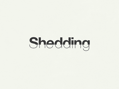 Shedding | Typographical Poster graphics helvetica illustration letters poster sans serif simple text typography word