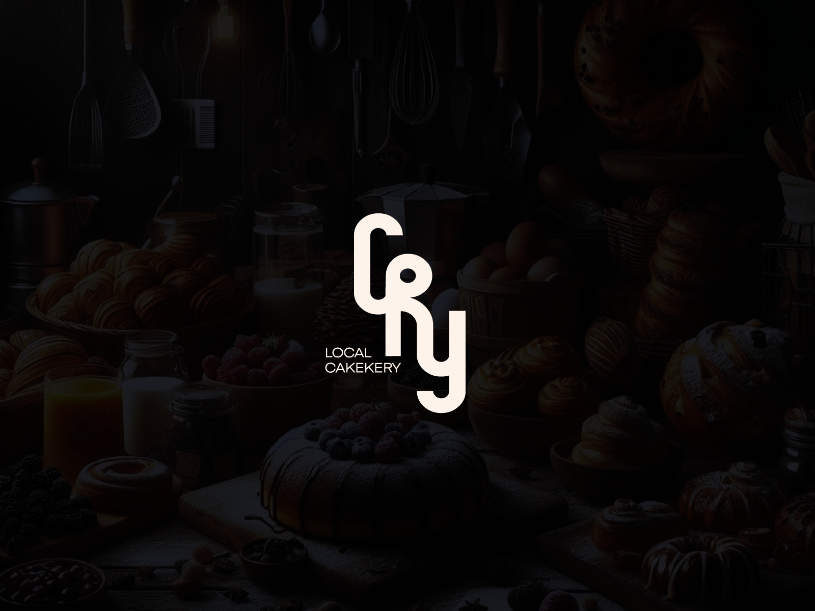 C R Y bakery brand branding cry design food graphic design identity letterform lettering logo logotype type typography