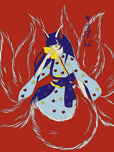 kitsune illustration