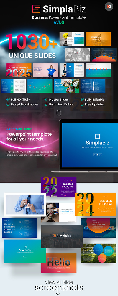 Simpla - Business PowerPoint Template infographics pitch deck powerpoint powerpoint presentation ppt presentation template sales deck slides startup
