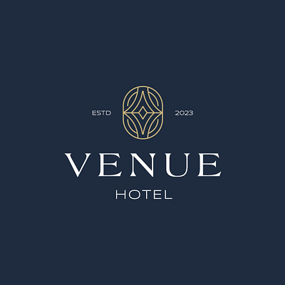 Venue - Hotel branding designdaily hotel linemark logo logodaily logodesign logodesigner logodesignlove luxuary venue vintage vintage logo