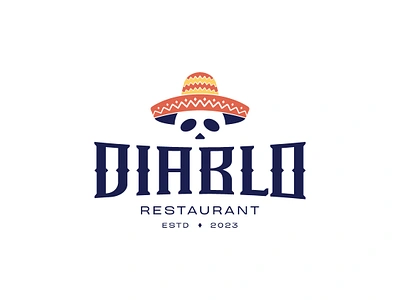 Diablo - Mexican Restaurant branding character charcater mark designdaily diablo logo logodaily logodesign logodesigner logodesignlove logotype mark mexican restaurant wordmark