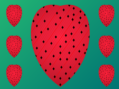 Geometric Strawberry design designer fruit geometric graphic design graphic designer illustration illustrator strawberry vector