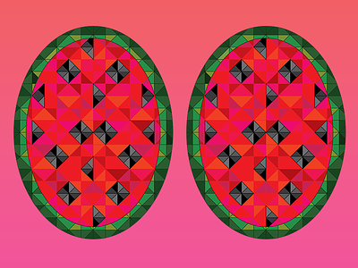 Geometric Watermelon art artist design fruit geometric graphic design graphic designer illustration illustrator vector watermelon