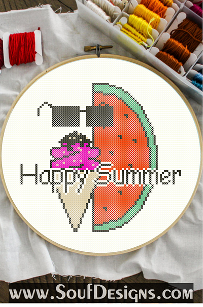 Summer Gift Embroidery Cross Stitch Pattern embroidery