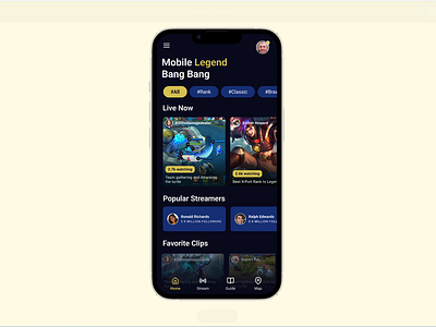 Mobile Game App - Mobile Legend design figma homepage mobile app mobilegame product design ui uidesign ux uxdesign