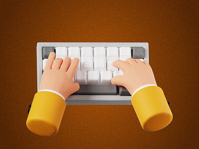 Hand Activity 3D Illustration 3d 3d blender 3d icon 3d illustration blender camera cartoon concept cycles design eevee icon illustration keyboard megaphone phone tablet ui ux