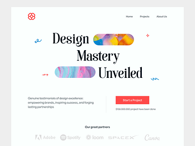 Rove - Design Studio Landing Page clean company company profile design design studio home home page landing page landingpage studio ui ux web design