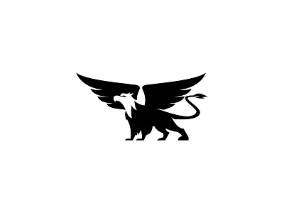 Griffin Logomark art blackandwhite coreldraw forsale graphic design griffin illustrator logo mark minimalist modern negativespace simple vector
