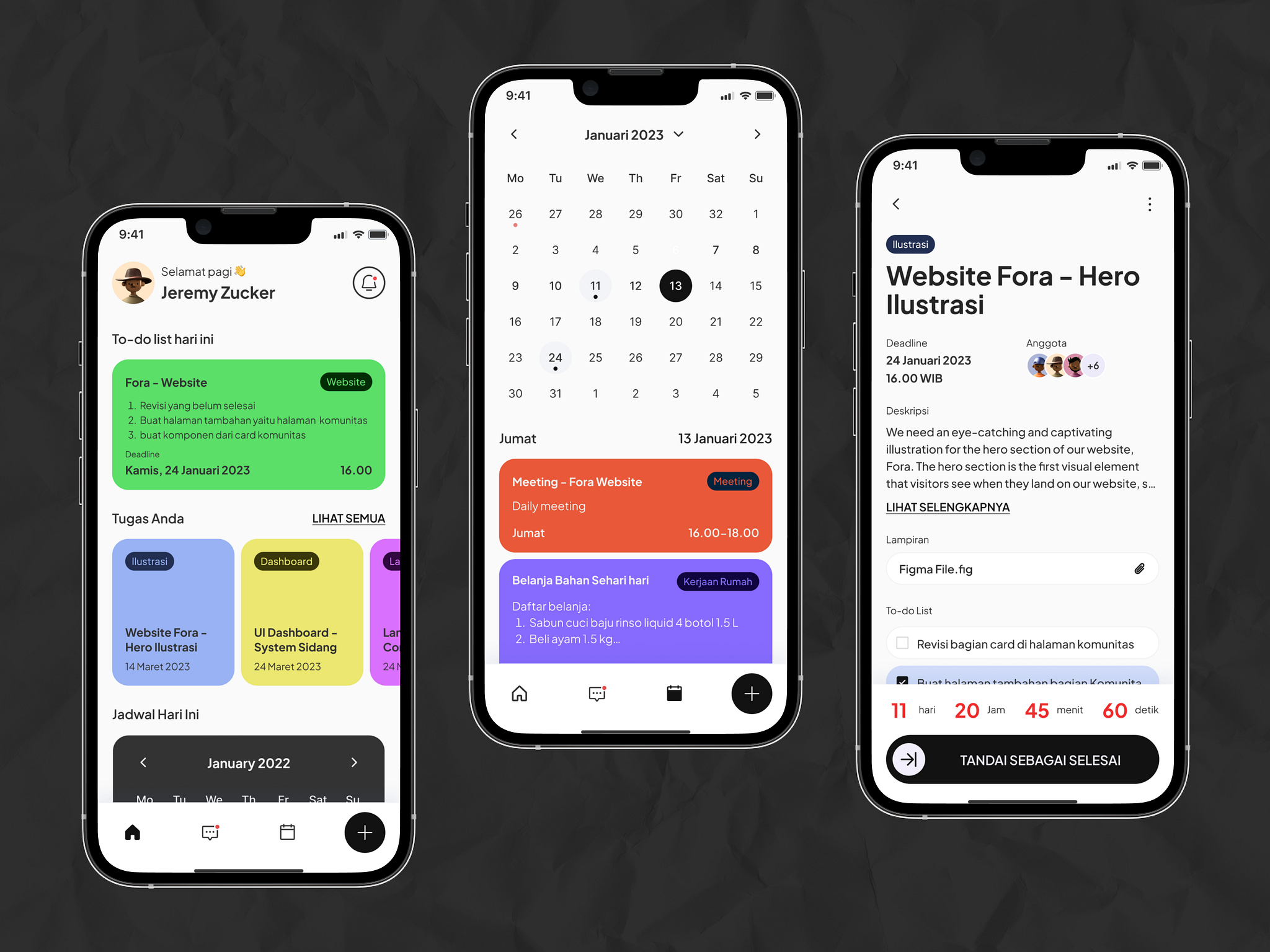 Task Organizer Mobile App by R Ghozia U for Pixelz on Dribbble
