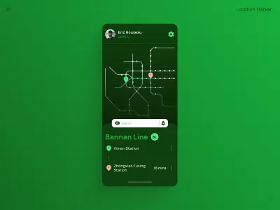 Daily UI 20. Location Tracker app design daily ui daily ui challenge location tracker map minimal mobile design path plan ui ui design ui designer user interface ux ux design ux designer uxui