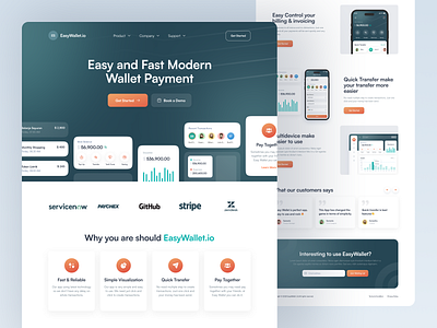 Finance Landing Page app design banking design designer finance fintech landing page ui ui design ui ux user experience user interface ux wallet web web design web page webpage website website design