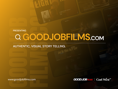 GoodJobFilms.com design film website production company ui ux web design website
