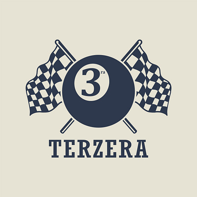 Terzera 8 ball ball billiards branding competition design graphic design hand drawn illustration logo monogram race race flag vector vintage logo