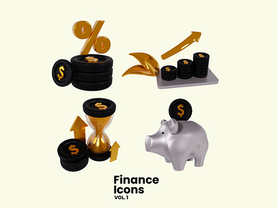 3d element finance icons 3d icons branding business icons design discount icon e commerce finance icons graphic design icon icons pack illustration logo marketing icons money icons piggybank ui ux vector