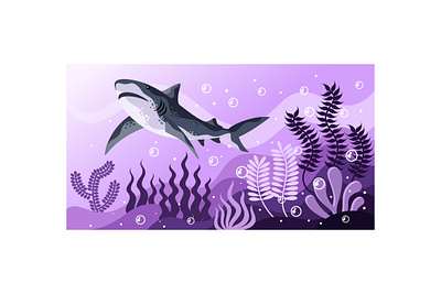 Shark Vector Illustration aquarium