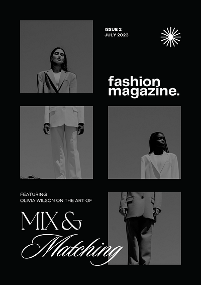 Minimalistic Fashion Magazine cover design 3d animation branding graphic design logo motion graphics ui