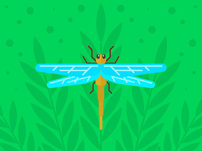 Dragonfly digital art flat design graphic design illustration 2d print vector art vector graphic vector graphics vector illustration