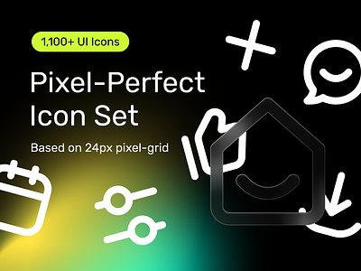 Pixel-Perfect Icon Set | 1,100+ UI Icons 24px icons basic icons download icons free icons freebie icon icon set icons icons pack logo mark product icons ui ui essential ui icons user interface icons wireframe