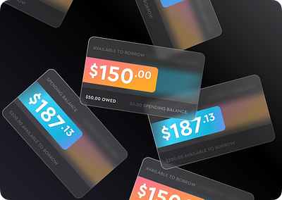 Some Cards credit card debit card figma frost glass gradient