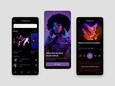 Music Mobile App app app design application design interface music music album music app music app ui music art music player music player app music player ui ui ui design