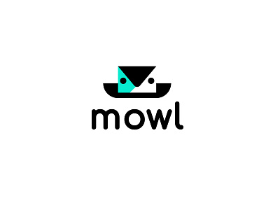 Mowl animal bird bold branding email geometric logo logodesign mail modern owl