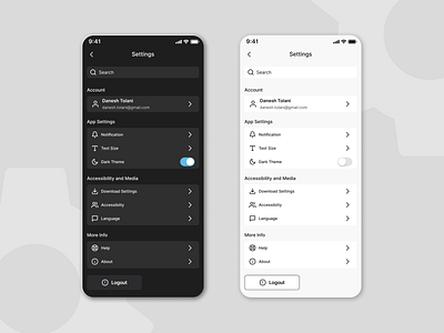 Day 007 — Settings Screen | DailyUI Challenge app design dailyuichallenge design figma figma screen mobile screen settings settings screen ui ui design uiux