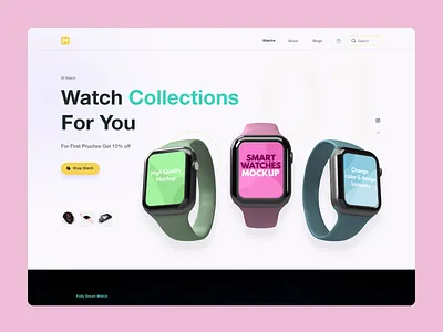 Smart Watch Landing Page business dark e comerce e commerce app e commerce shop ecommerce business ecommerce website electronics device gadget landing page online shop online store shopping smart watch smart watch website smartwatch ui design web design