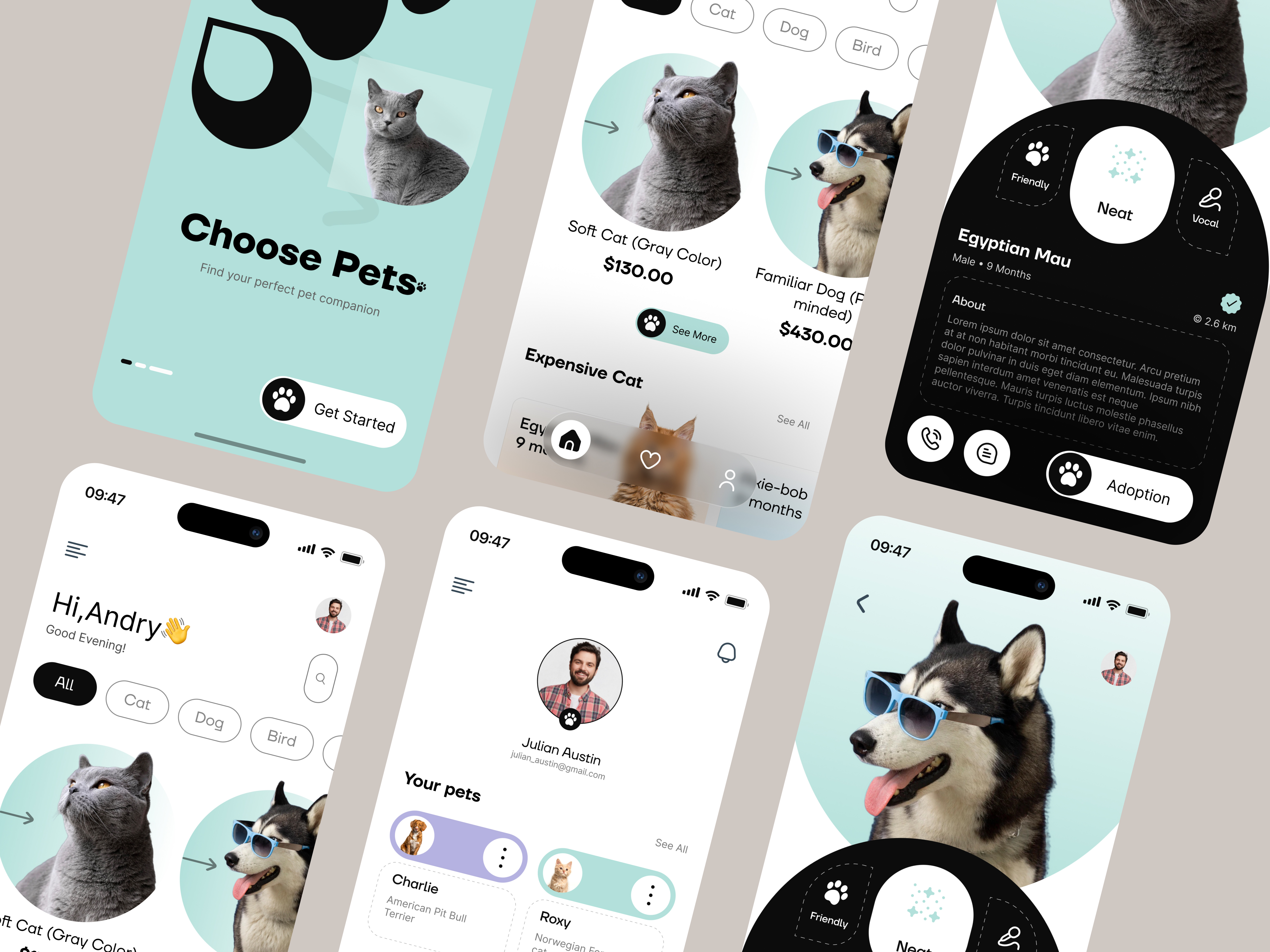 Example of Mobile App Design / From 5 Screens