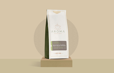 AROMA ROASTERY PACKAGING DESIGN illustrator label design label packaging packaging design packaging mockup