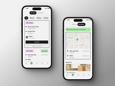 Send It: Day 13 of 100 - SuperDribbble Daily Design Challenge animation branding delivery app design graphic design illustration logo shipping app typography ui ui design uiux ux ux design uxui vector