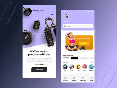 Fitness Gym Training Diet App dietapp fitness gym health ui workout