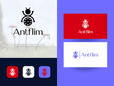 Antflim logo design. Animal movie logo. Flim logo animal movie app apps logo branding cartoon design flim gradient logo graphic design illustration logo logo design movie ui