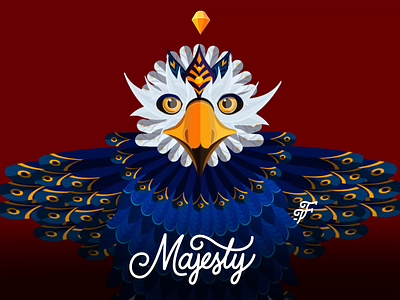 Fortunes of Treasures - ( Majesty ) after effects animal animation bird branding cartoon clean design eagle feathers graphic graphic design illustration logo majesty motion motion graphics pattern toon vector