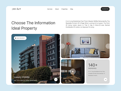 Real Estate Landing Page animation apartment approval building business document estate financial line logo ui web website