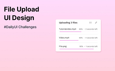 Daily UI 031/100 - File Upload app challenges clean ui design figma graphic design illustration mobile ui ux
