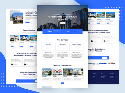 Real estate landing page design. Home, House landing page home house landing page real estate ui uiux user experience user interface