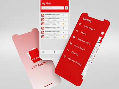 PDF Reader Mobile Application UI Designing document excel logo modern pdf pdf reader pdf viewer powerpoint ppt reader ui ui ux word