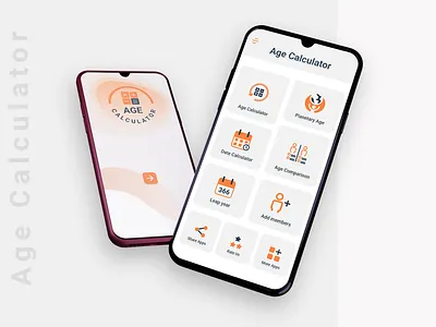 Age Calculator App UI design #dailyui adobe xd age calculator app design calculator design dailyui figma landing page mobile app ui ui design uiux