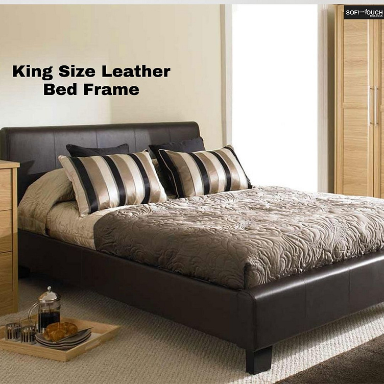 Brown King Size Faux Leather Bed Frame by Samuel Steve on Dribbble