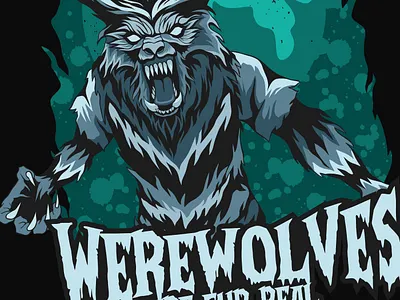 Werewolves are Fur Real T-shirt Design apparel design art artwork t shirt design dark art dark art t shirt design halloween halloween quote halloween t shirt design horror illustration monster scary spooky spooky t shirt design t shirt design t shirt design inspiration vector t shirt design werewolf werewolves are fur real