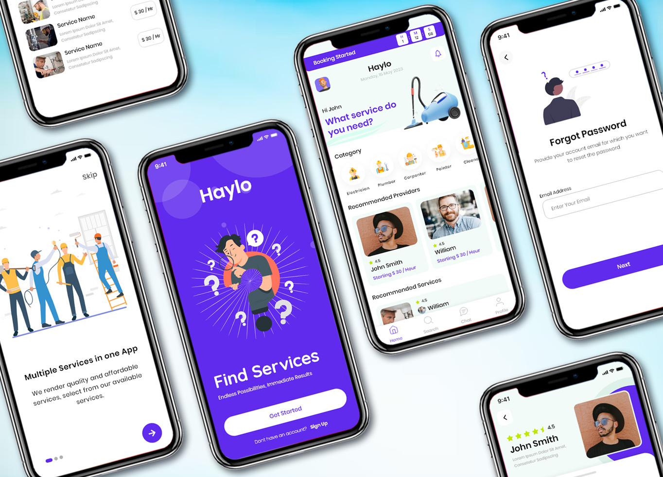 Haylo (Services App) by MTech Soft on Dribbble