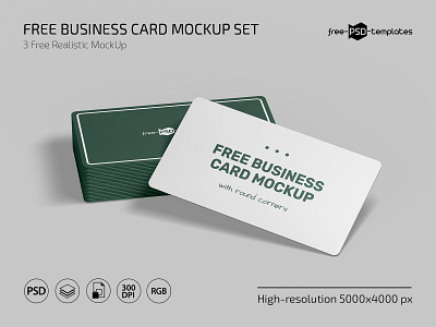 Free Business Card Mockup with Round Corners branding identity mockups business card business cards businesscard free free mockup free mockup template free mockups freebie mockups templates photoshop print mockups templates psd template templates