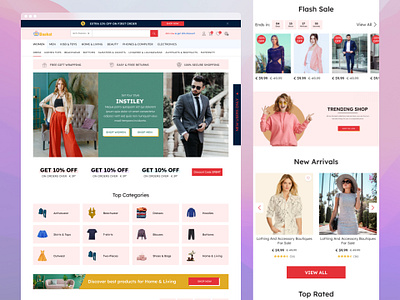 E-Commerce Website Design branding e commerce ecommerce fashion header design landing page marketing ui design web design website