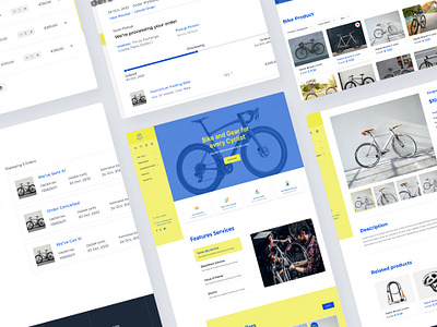 E-Commerce Website Design (Bicycle) bicycle branding cart cycle e commerce ecommerce header design landing page testimonial ui design web design website