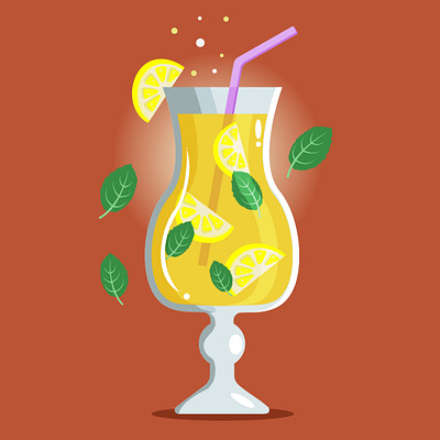Lemon drink design graphic design illustration ui