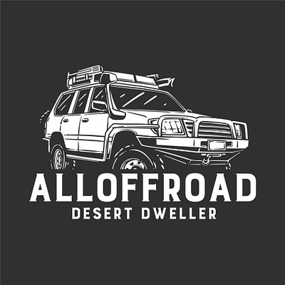ALLOFFROAD DESERT DWELLER adventure car desert design graphic design illustration jurney land cruiser logo mud offroad toyota tshirt design vector