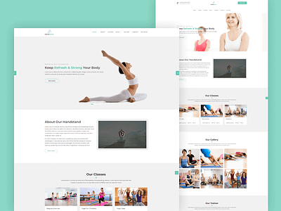 Yoga WordPress Theme - Handstand yoga wordpress