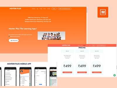 Mentor plus Website. animation graphic design ui